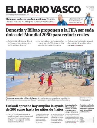 Portada de Diario Vasco, 2 de junio de 2026
