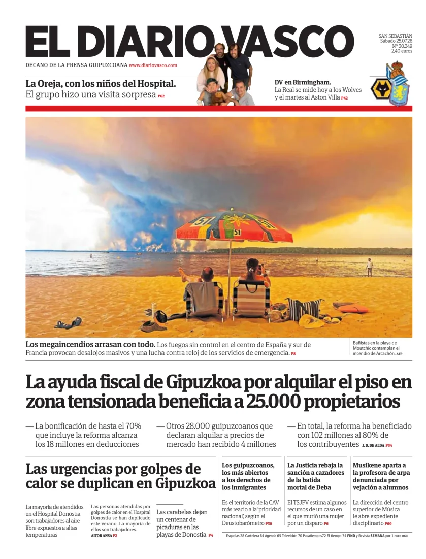 Portada de Diario Vasco