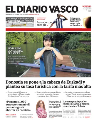 Portada de Diario Vasco, 26 de julio de 2026