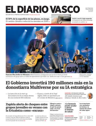 Portada de Diario Vasco, 30 de mayo de 2026