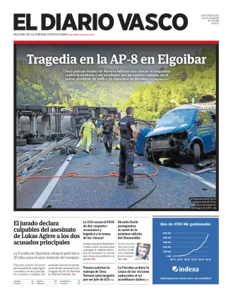 Portada de Diario Vasco, 4 de junio de 2026