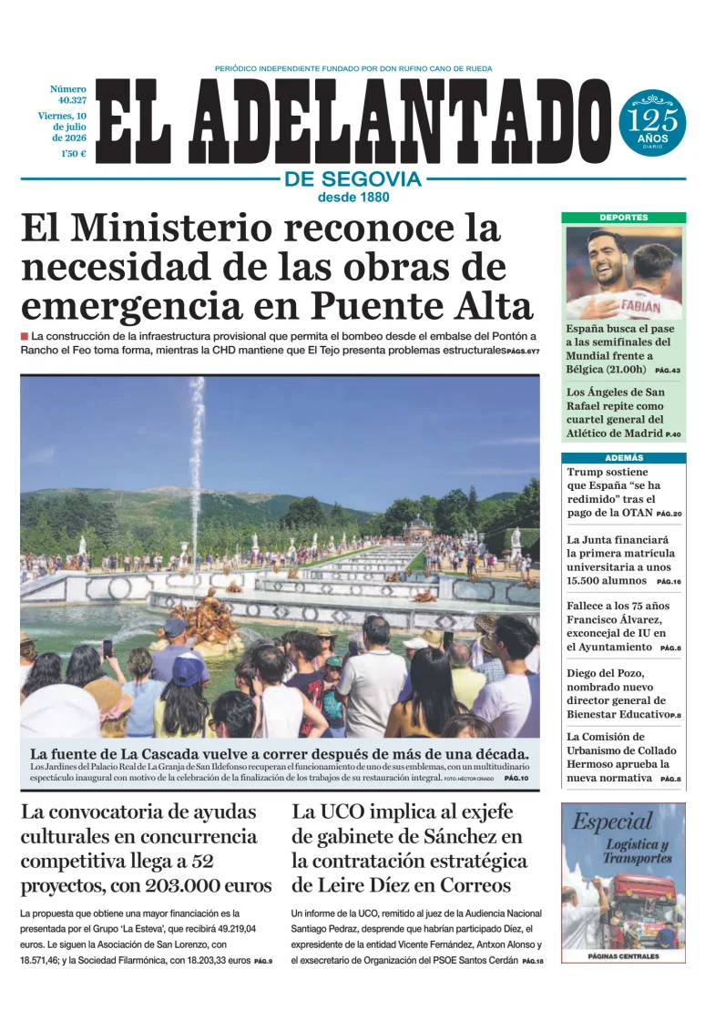 Portada de El Adelantado de Segovia