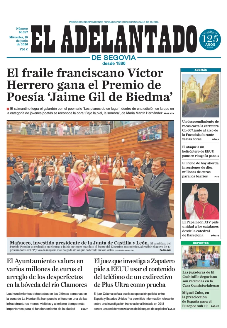 Portada de El Adelantado de Segovia