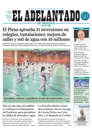 Portada de El Adelantado de Segovia, 11 de junio de 2026