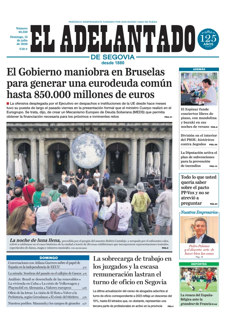 Portada de El Adelantado de Segovia