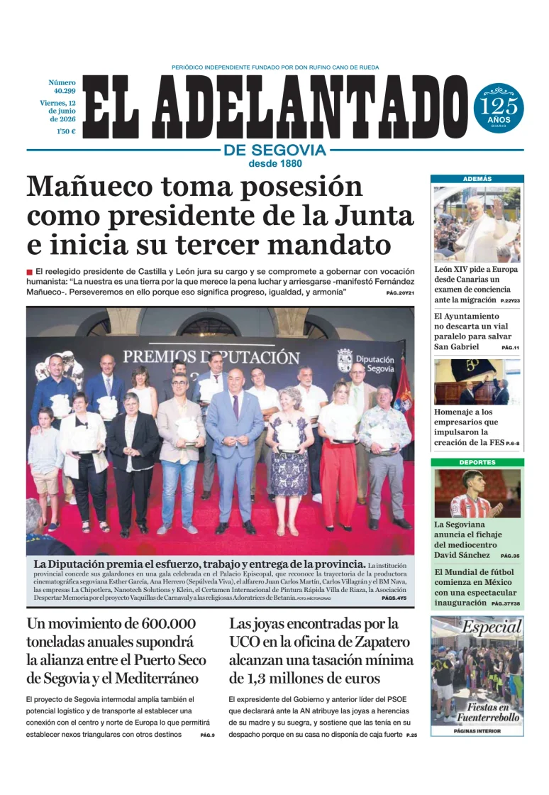 Portada de El Adelantado de Segovia