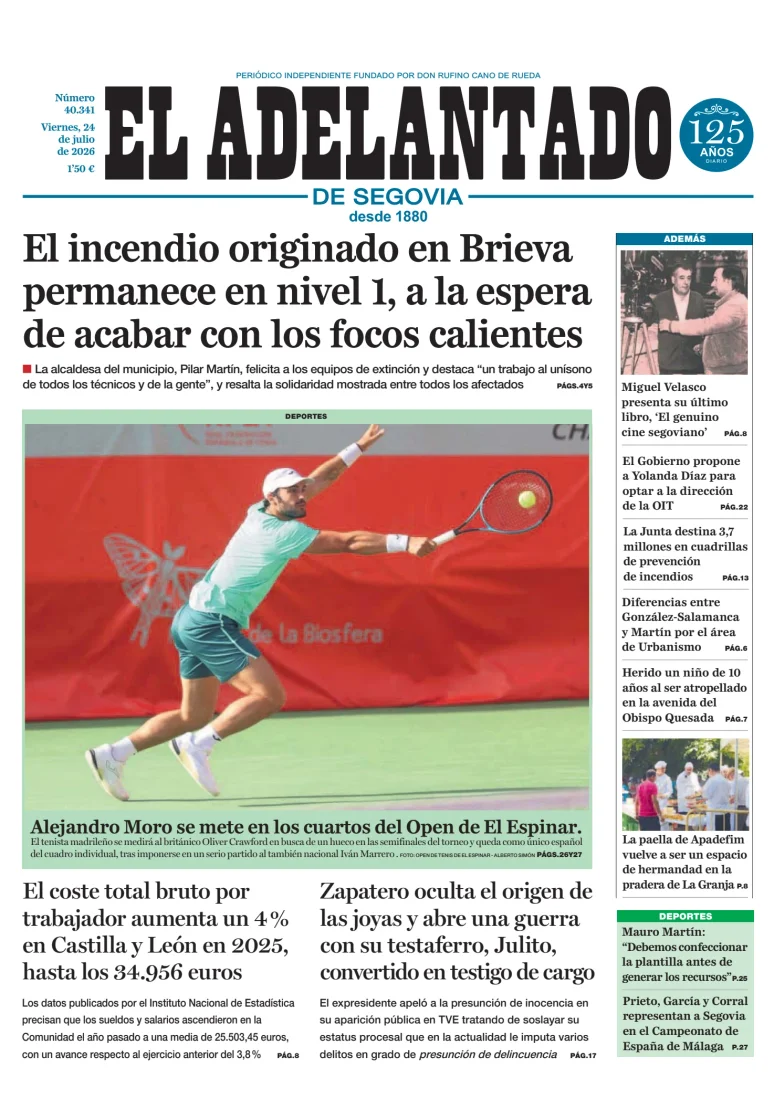 Portada de El Adelantado de Segovia