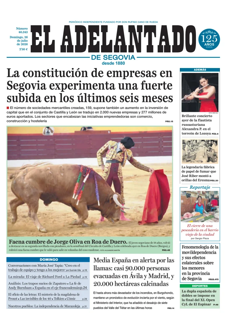Portada de El Adelantado de Segovia