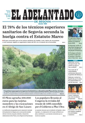 Portada de El Adelantado de Segovia, 30 de mayo de 2026