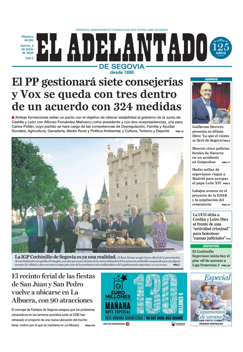 Portada de El Adelantado de Segovia