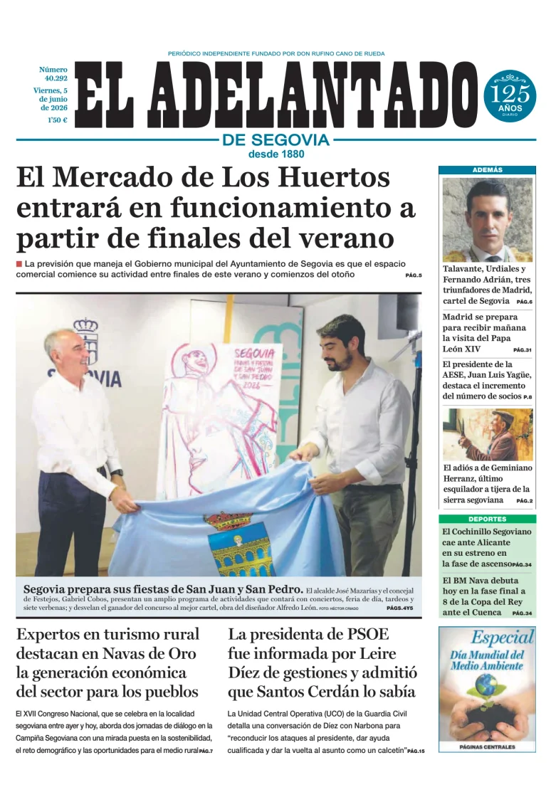 Portada de El Adelantado de Segovia