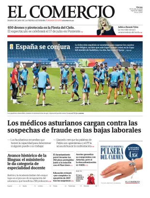 Portada de El Comercio, 10 de julio de 2026
