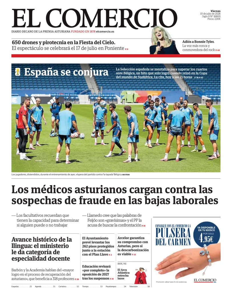 Portada de El Comercio