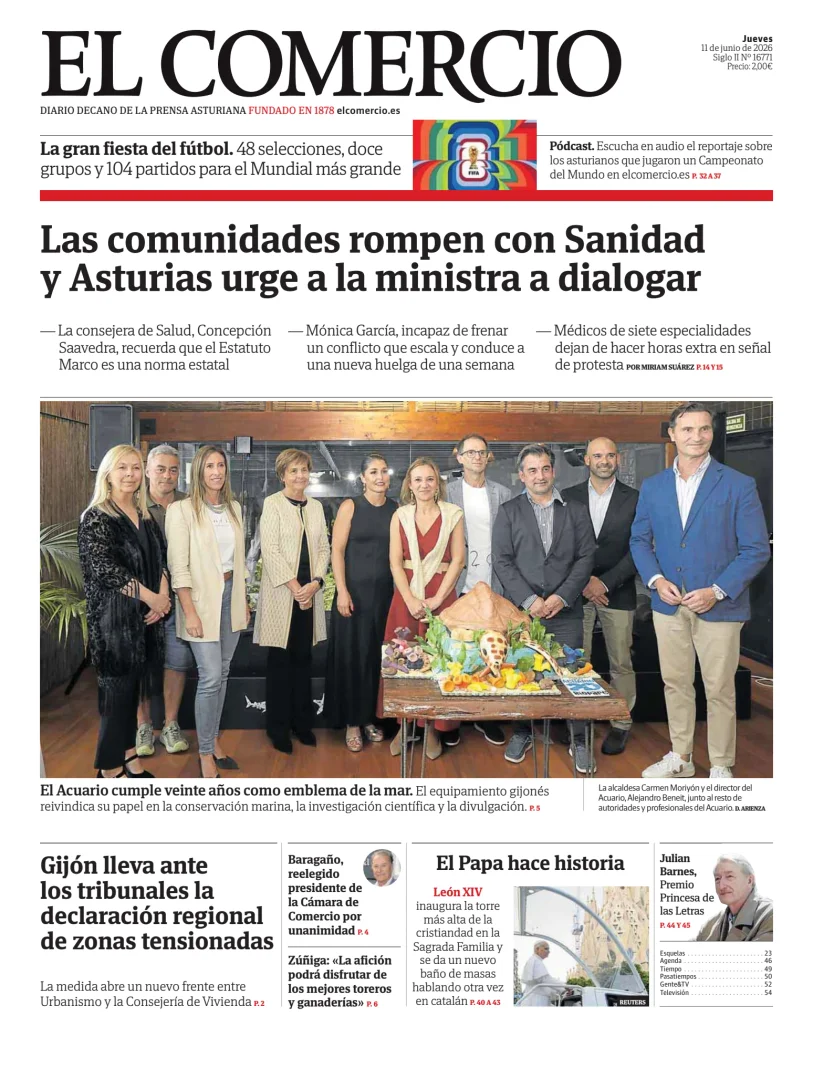Portada de El Comercio