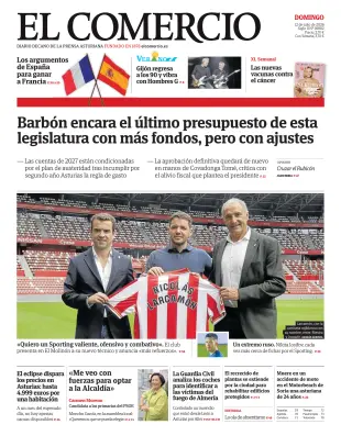 Portada de El Comercio, 12 de julio de 2026