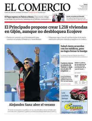 Portada de El Comercio, 13 de junio de 2026