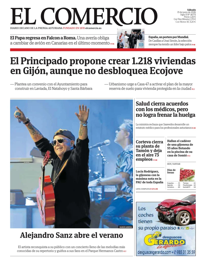 Portada de El Comercio