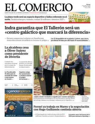 Portada de El Comercio, 24 de julio de 2026