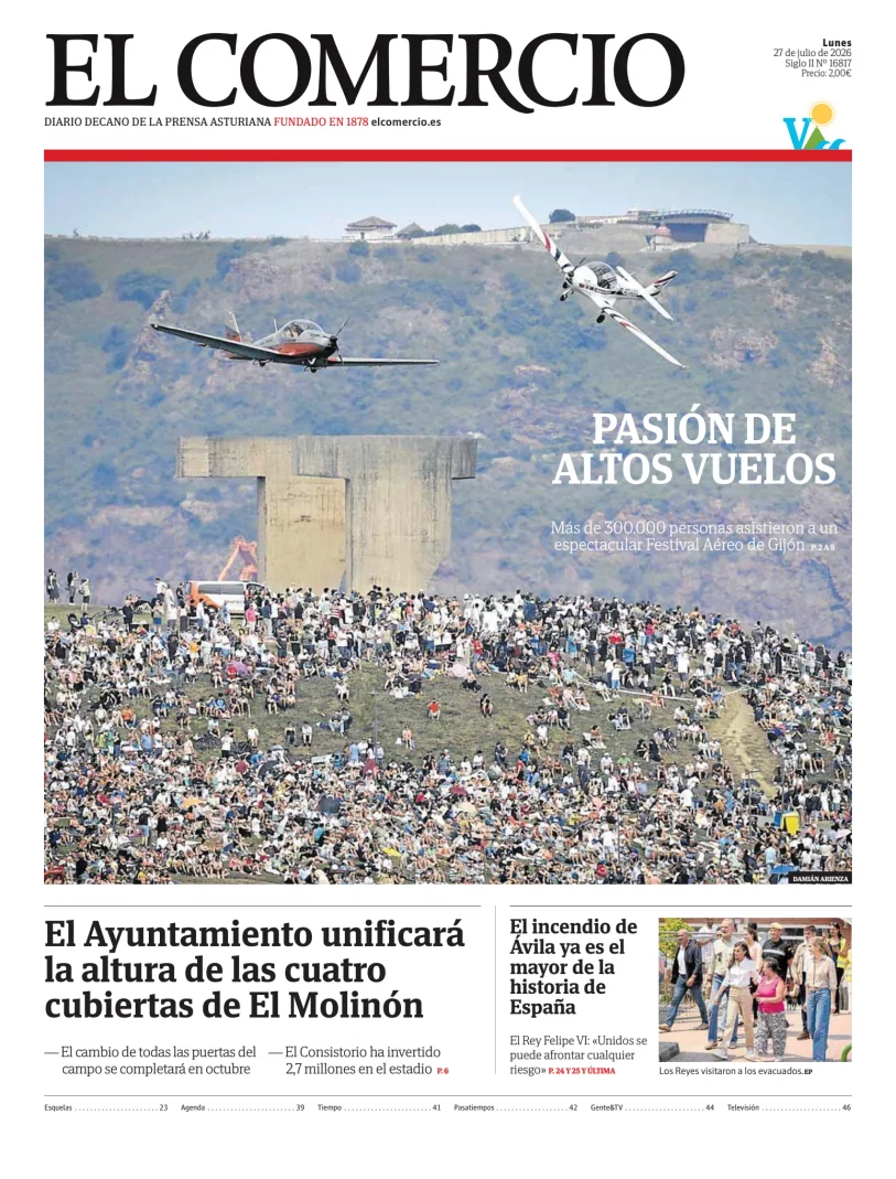 Portada de El Comercio