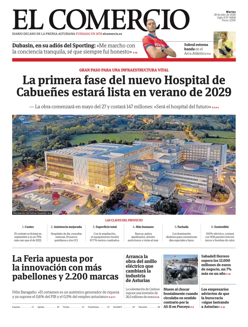 Portada de El Comercio