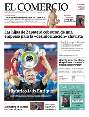 Portada de El Comercio, 31 de mayo de 2026