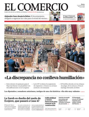 Portada de El Comercio, 9 de junio de 2026