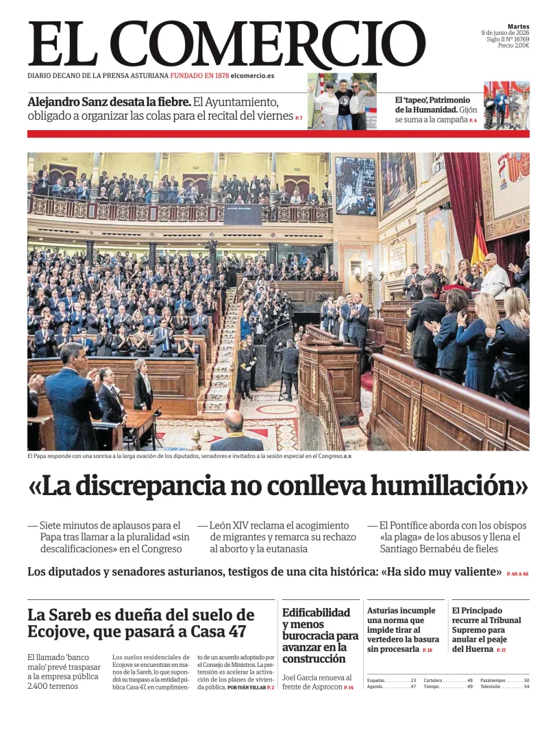 Portada de El Comercio