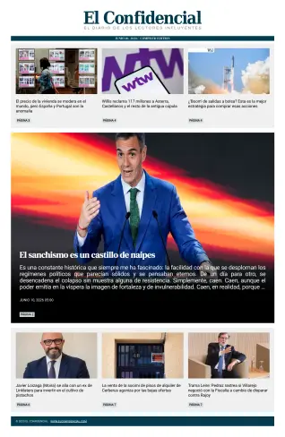 Portada de El Confidencial, 10 de junio de 2026