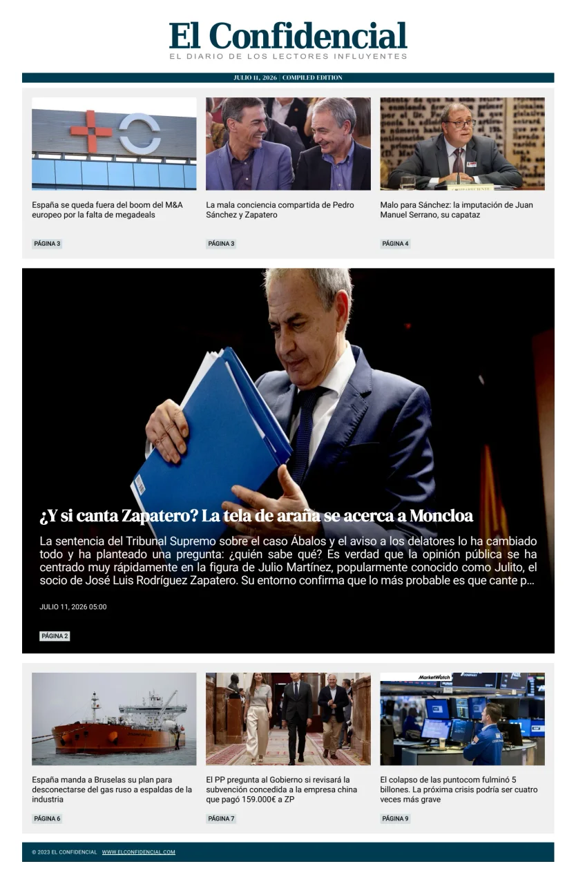 Portada de El Confidencial