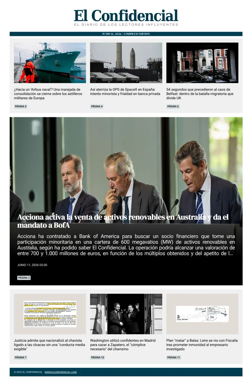 Portada de El Confidencial