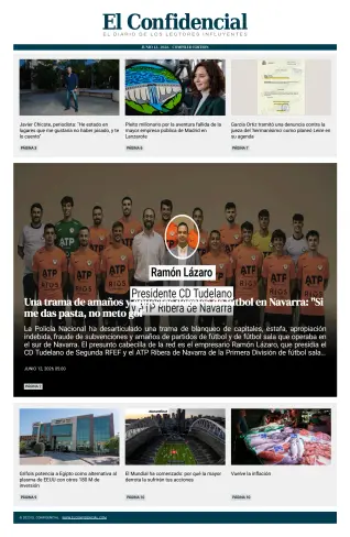Portada de El Confidencial, 12 de junio de 2026