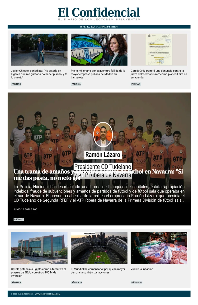 Portada de El Confidencial