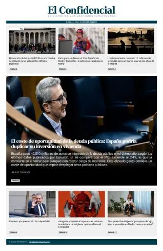 Portada de El Confidencial, 22 de julio de 2026