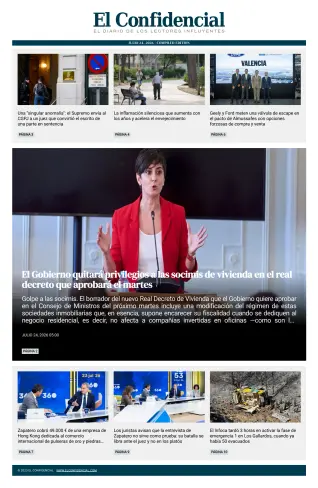 Portada de El Confidencial, 24 de julio de 2026