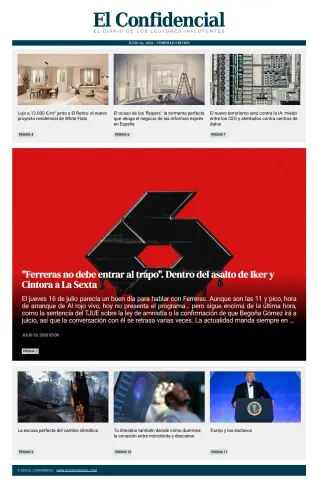 Portada de El Confidencial, 26 de julio de 2026