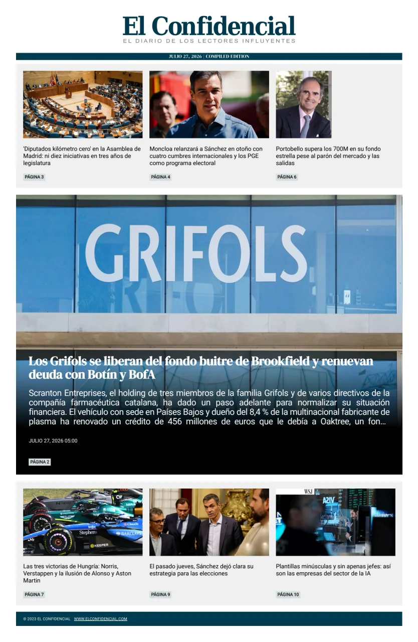 Portada de El Confidencial