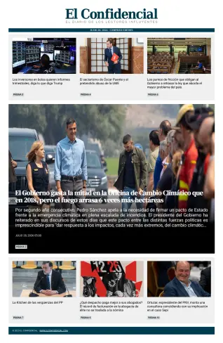 Portada de El Confidencial, 28 de julio de 2026