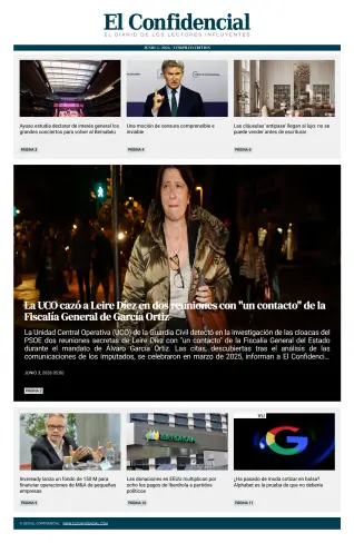 Portada de El Confidencial, 3 de junio de 2026
