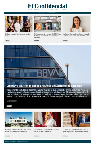 Portada de El Confidencial, 9 de junio de 2026