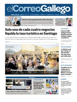 Portada de El Correo Gallego, 10 de julio de 2026