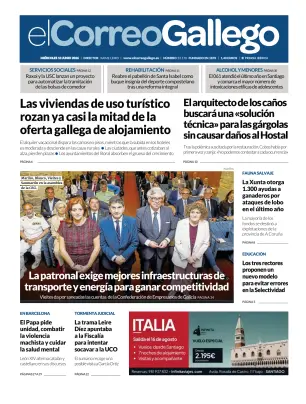 Portada de El Correo Gallego, 10 de junio de 2026