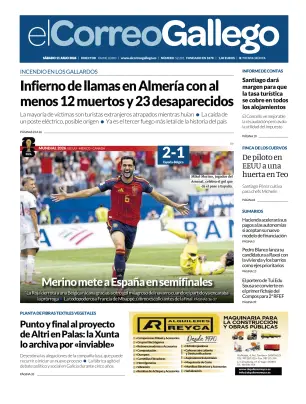 Portada de El Correo Gallego, 11 de julio de 2026