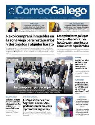 Portada de El Correo Gallego, 11 de junio de 2026