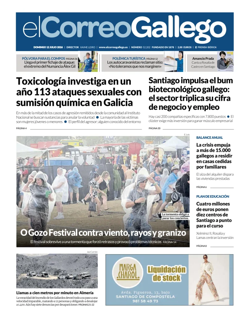 Portada de El Correo Gallego
