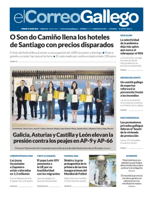 Portada de El Correo Gallego, 12 de junio de 2026