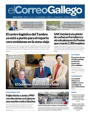 Portada de El Correo Gallego, 2 de junio de 2026
