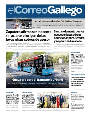 Portada de El Correo Gallego, 24 de julio de 2026