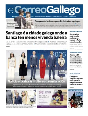 Portada de El Correo Gallego, 25 de julio de 2026