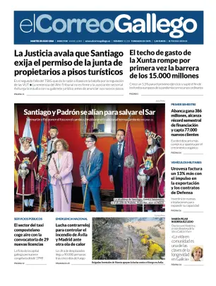 Portada de El Correo Gallego, 28 de julio de 2026