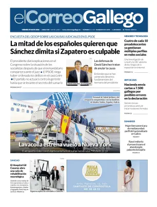 Portada de El Correo Gallego, 29 de mayo de 2026